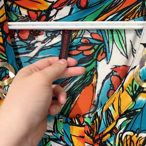 🎉4/30$🎉 Simon Chang Floral Sheer Dress - Size XL - Picture 2 of 5